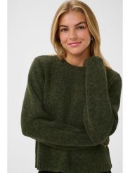 CULTURE Sweter w kolorze ciemnozielonym rozmiar: L. Zielone swetry klasyczne damskie Culture, l, bez kołnierzyka. Za 126.99 zł.