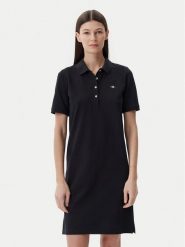 Gant Sukienka codzienna Shield 4201529 Czarny Regular Fit. Czarne sukienki damskie Gant, bez wzorów, z bawełny, bez ramiączek. Za 269.99 zł.