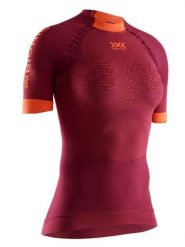 X-Bionic Koszulka w kolorze czerwonym do biegania rozmiar: XS. Czerwone koszulki damskie X BIONIC, xs, bez wzorów, z materiału, bez kołnierzyka, bez ramiączek. Za 220.12 zł.