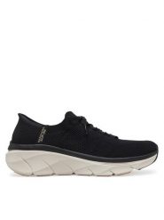 Skechers Sneakersy D'lux Walker 2.0 150105/BKTN Czarny. Czarne obuwie sportowe damskie Skechers, z materiału, bez zapięcia. Za 249.99 zł.