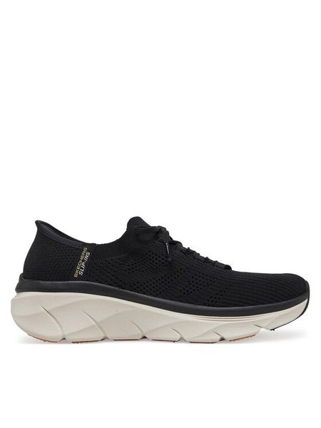 Skechers Sneakersy D'lux Walker 2.0 150105/BKTN Czarny. Czarne obuwie sportowe damskie Skechers, z materiału, bez zapięcia. Za 249.99 zł.