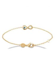 L'Atélier Précieux Pozłacana bransoletka z elementami ozdobnymi rozmiar: onesize. Niebieskie bransoletki damskie l'Atelier precieux, pozłacane. Za 165.99 zł.