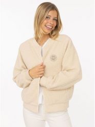 Zwillingsherz Kurtka "Good Vibes" w kolorze beżowym rozmiar: XXL. Brązowe kurtki damskie Zwillingsherz, xxl, bez wzorów, z polaru, bez kaptura. Za 279.78 zł.