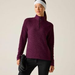 Bluza damska z suwakiem 1/4 Glamourize III Dare 2b. Fioletowe bluzy damskie Dare 2b, na zimę, bez wzorów, z dzianiny, bez kaptura. Za 119.99 zł.