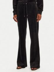 Juicy Couture Spodnie dresowe Christine JCWBJ125304 Czarny Flared Leg. Czarne spodnie dresowe damskie Juicy Couture, xl, bez wzorów, z dresówki. Za 199.99 zł.
