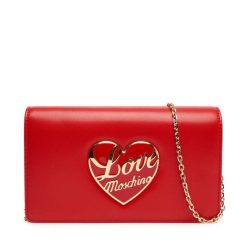 Torebka LOVE MOSCHINO. Czerwone torebki wieczorowe damskie Love Moschino, bez wzorów, bez dodatków. Za 579.99 zł.