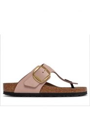 Birkenstock Japonki Gizeh 1027113 Różowy. Czerwone klapki damskie Birkenstock, bez wzorów, z nubiku, bez obcasa, bez zapięcia. Za 629.99 zł.
