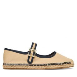 Espadryle Tommy Hilfiger. Brązowe espadryle damskie Tommy Hilfiger, bez wzorów, bez obcasa. Za 329.99 zł.