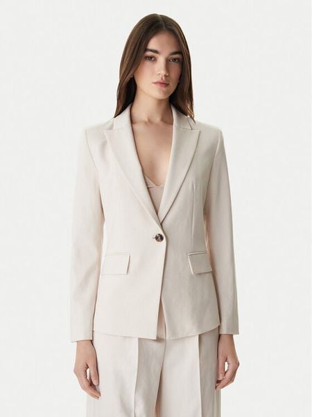 Marella Marynarka Slogan1 2615041211 Écru Slim Fit. Marynarki i żakiety damskie Marella, bez wzorów, z syntetyku. Za 909.99 zł.