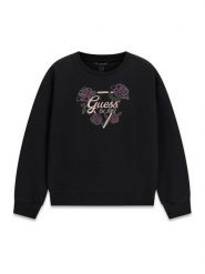 Guess Bluza J6BQ13 K6100 Czarny Relaxed Fit. Czarne bluzy dziewczęce Guess, z aplikacjami, z syntetyku, bez ramiączek, bez kaptura. Za 174.99 zł.