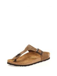 Comfortfusse Skórzane japonki w kolorze jasnobrązowym rozmiar: 35. Brązowe klapki damskie Comfortfüße, bez wzorów, z otwartym noskiem, bez obcasa, bez zapięcia. Za 252.99 zł.