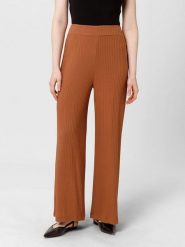 Les Lunes Spodnie "Michelle" w kolorze pomarańczowym rozmiar: M. Pomarańczowe spodnie materiałowe damskie Les Lunes, bez wzorów, z materiału. Za 217.99 zł.