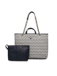 Guess Torebka Giully II HWAG96 73290 Granatowy. Niebieskie shopper bag Guess, z aplikacjami, z materiału, bez dodatków. Za 780.99 zł.