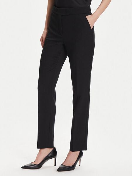 Luisa Spagnoli Spodnie materiałowe Otre 542530 Czarny Regular Fit. Czarne spodnie materiałowe damskie Luisa Spagnoli, bez wzorów, z materiału. Za 739.00 zł.