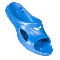 Klapki Arena Hydrosoft II Junior Hook. Niebieskie klapki damskie Arena, bez wzorów, z materiału, bez obcasa, bez zapięcia. Za 58.99 zł.