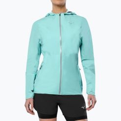 Kurtka do biegania damska Mizuno Waterproof 20K ER. Niebieskie kurtki damskie Mizuno, m, bez wzorów, z materiału, bez kaptura. Za 409.99 zł.