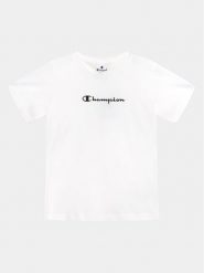 Champion T-Shirt 404643 Biały Regular Fit. Białe t-shirty i koszulki chłopięce Champion, bez wzorów, z bawełny, bez kołnierzyka, bez ramiączek. Za 109.99 zł.