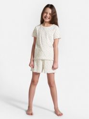 Coccodrillo Piżama WC4448223PJS Écru Regular Fit. Piżamy dziewczęce COCCODRILLO, bez wzorów, z bawełny, bez ramiączek. Za 69.90 zł.