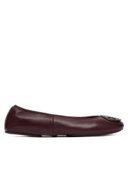 Tory Burch Baleriny Reva 174536 Bordowy. Czerwone balerinki damskie Tory Burch, bez wzorów, ze skóry. Za 1,354.00 zł.