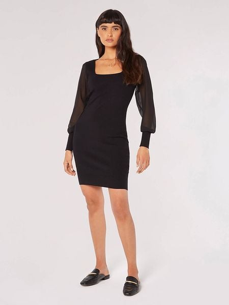 Apricot Sukienka w kolorze czarnym rozmiar: XL. Czarne sukienki damskie Apricot, bez wzorów, bez ramiączek. Za 87.40 zł.