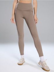 Legginsy sportowe - beżowy. Brązowe legginsy damskie Sinsay, l, bez wzorów. W wyprzedaży za 27.99 zł.