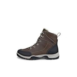 Buty trekkingowe za kostkę damskie Ecco Xpedition III. Czarne obuwie trekkingowe damskie ECCO, z gumy, za kostkę, bez zapięcia. Za 734.85 zł.