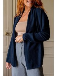Maison Héritage Cashmere Kaszmirowy kardigan w kolorze granatowym rozmiar: XL. Niebieskie kardigany damskie Maison Héritage Cashmere, xl, bez wzorów, z kaszmiru. Za 562.45 zł.