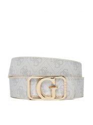 Guess Pasek Damski BW9184 P4435 Biały. Białe paski damskie Guess, z aplikacjami, z materiału. Za 149.99 zł.