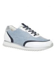 HASSIA Sneakersy "Porto" w kolorze błękitno-białym rozmiar: 39. Białe obuwie sportowe damskie HASSIA, bez zapięcia. Za 448.99 zł.