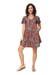 Aller Simplement Sukienka ze wzorem rozmiar: 38/40. Sukienki damskie Aller Simplement, bez wzorów, bez ramiączek. Za 43.99 zł.