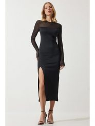 Happiness Istanbul Sukienka w kolorze czarnym rozmiar: 38. Czarne sukienki damskie Happiness Istanbul, bez wzorów, bez ramiączek. Za 130.81 zł.