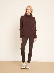 BGN Golf w kolorze brązowym rozmiar: 40. Brązowe golfy damskie BGN, bez wzorów, bez ramiączek. Za 217.99 zł.