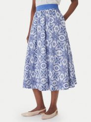 JOOP! Spódnica midi Saki2 30102101 Niebieski Regular Fit. Niebieskie spódnice damskie Joop!, bez wzorów, z bawełny, midi. Za 1,049.00 zł.