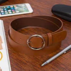 Pasek skórzany BELTIMORE brązowy B82 r.95-110 cm. Brązowe paski damskie bez wzorów. Za 49.99 zł.