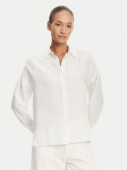 Tatuum Koszula Jenna T2504.083 Biały Relaxed Fit. Białe koszule damskie TATUUM, bez wzorów, z wiskozy, bez kołnierzyka, bez ramiączek. Za 239.99 zł.
