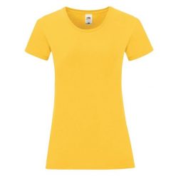 Koszulka Damska Iconic 150. Brązowe bluzki damskie Fruit of the Loom, s, bez wzorów, sportowe, bez kołnierzyka, bez ramiączek. Za 28.99 zł.