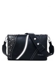Desigual Torebka 25SAXPAK Czarny. Czarne torebki klasyczne damskie Desigual, ze skóry, bez dodatków. Za 259.99 zł.