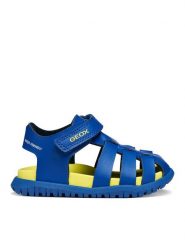 Geox Sandały B Sandal Fusbetto Bo B556AA 000BC C4344 Niebieski. Niebieskie sandały chłopięce Geox, ze skóry, bez zapięcia. Za 209.99 zł.