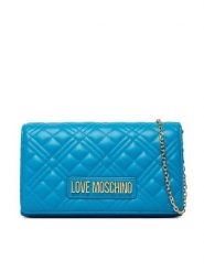 LOVE MOSCHINO Torebka JC4079PP0OLA0702 Turkusowy. Niebieskie torebki wieczorowe damskie Love Moschino, bez wzorów, ze skóry, bez dodatków. Za 609.99 zł.