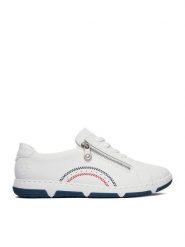 Rieker Sneakersy CEO-42424-80 Biały. Białe obuwie sportowe damskie Rieker, ze skóry, bez zapięcia. Za 349.99 zł.