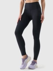 4F Legginsy funkcyjne w kolorze czarnym rozmiar: M. Czarne legginsy damskie 4F, m, bez wzorów, z materiału, na fitness i siłownię. Za 92.42 zł.