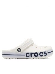 Crocs Klapki C-BAYABAND CLOG 205089-126 Biały. Białe klapki damskie Crocs, bez wzorów, z materiału, bez obcasa, bez zapięcia. Za 179.99 zł.