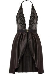 Koszulka babydoll + stringi (2 części). Czarne komplety bielizny bonprix, bez wzorów. Za 109.98 zł.