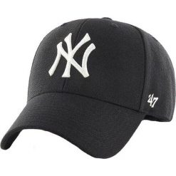 Czapka z daszkiem New York Yankees - Snapback - MVP Woolblend - Regulowana. Czarne czapki z daszkiem damskie 47 Brand, bez wzorów. Za 119.99 zł.