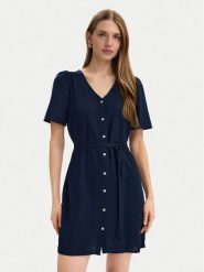 Vero Moda Sukienka letnia Mymilo 10340466 Granatowy Regular Fit. Niebieskie sukienki damskie Vero Moda, bez wzorów, z wiskozy, bez ramiączek. Za 199.99 zł.