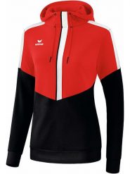 Erima Bluza "Squad" w kolorze czarno-czerwonym rozmiar: 42. Czarne bluzy damskie Erima, bez wzorów, z kapturem. Za 87.81 zł.