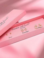 Created with Love 3-częściowy zestaw kolczyków-wkrętek "Sweet" z cyrkoniami rozmiar: onesize. Żółte kolczyki damskie Created with Love, z cyrkonią, z mosiądzu. Za 56.99 zł.