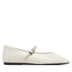 Baleriny Calvin Klein. Brązowe balerinki damskie Calvin Klein, bez wzorów. Za 489.99 zł.
