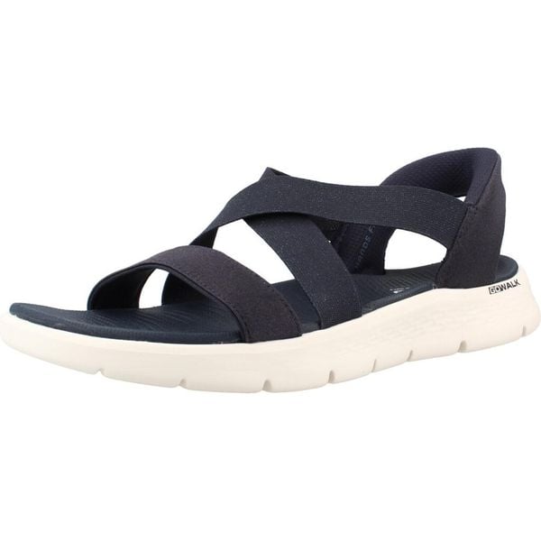 Sandały SKECHERS GO WALK FLEX SANDAL GLIMM Niebieski. Niebieskie sandały damskie Skechers, bez wzorów, z materiału, bez obcasa, bez zapięcia. Za 259.99 zł.