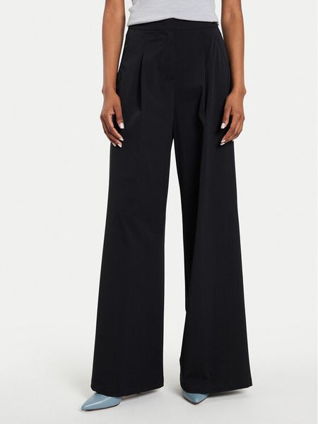 Max Mara Leisure Spodnie materiałowe Bonn 2426786017 Czarny Relaxed Fit. Czarne spodnie materiałowe damskie Max Mara Leisure, bez wzorów, z materiału. Za 409.99 zł.